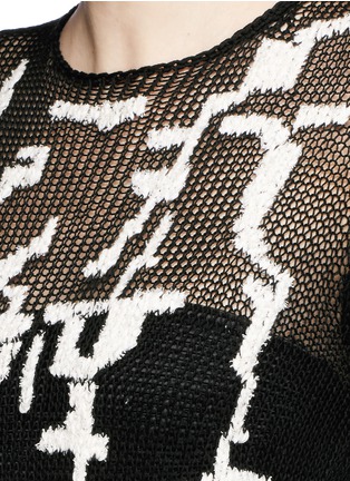 Detail View - Click To Enlarge - ALEXANDER MCQUEEN - Punk camouflage intarsia sweater