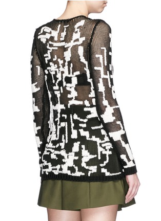 Back View - Click To Enlarge - ALEXANDER MCQUEEN - Punk camouflage intarsia sweater