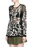 Front View - Click To Enlarge - ALEXANDER MCQUEEN - Punk camouflage intarsia sweater