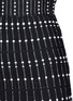 Detail View - Click To Enlarge - ALEXANDER MCQUEEN - Woven stripe knit midi skirt