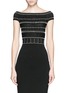 Main View - Click To Enlarge - ALEXANDER MCQUEEN - Ladder jacquard off-shoulder knit cropped top