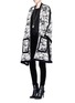 Figure View - Click To Enlarge - ALEXANDER MCQUEEN - Camouflage intarsia knit cape jacket