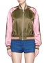 Main View - Click To Enlarge - ALEXANDER MCQUEEN - Eagle embroidery satin bomber jacket