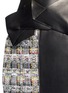 Detail View - Click To Enlarge - ALEXANDER MCQUEEN - Leather bow checkerboard tweed skirt