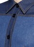 Detail View - Click To Enlarge - ALEXANDER MCQUEEN - Peplum hem denim shirt dress