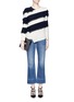 Figure View - Click To Enlarge - ALEXANDER MCQUEEN - Vintage wash cropped flare jeans