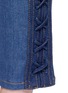 Detail View - Click To Enlarge - ALEXANDER MCQUEEN - Lace-up hem cropped kick flare jeans