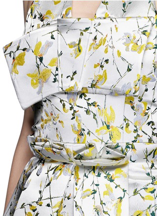 Detail View - Click To Enlarge - ALEXANDER MCQUEEN - Sweetpea floral jacquard satin pouf dress