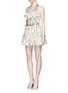 Figure View - Click To Enlarge - ALEXANDER MCQUEEN - Sweetpea floral jacquard satin pouf dress