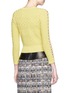 Back View - Click To Enlarge - ALEXANDER MCQUEEN - Dot texture scalloped seam sweater