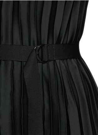 Detail View - Click To Enlarge - TOME - Grosgrain sash belt pleated dress