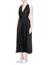 Figure View - Click To Enlarge - TOME - Grosgrain sash belt pleated dress