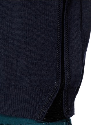 Detail View - Click To Enlarge - TOGA ARCHIVES - Ladder stitch wool knit sweater