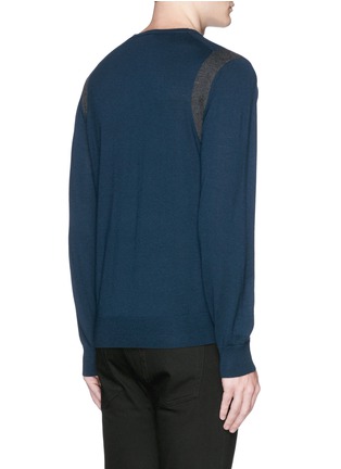 Back View - Click To Enlarge - PS PAUL SMITH - Contrast armseye Merino wool sweater