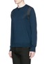 Front View - Click To Enlarge - PS PAUL SMITH - Contrast armseye Merino wool sweater