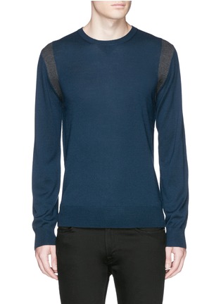 Main View - Click To Enlarge - PS PAUL SMITH - Contrast armseye Merino wool sweater