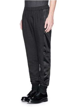 Front View - Click To Enlarge - PAUL SMITH - Linen blend track pants