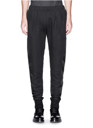 Main View - Click To Enlarge - PAUL SMITH - Linen blend track pants