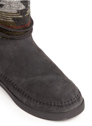 Detail View - Click To Enlarge -  - Suede jacquard boots