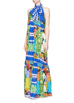 Figure View - Click To Enlarge - STELLA JEAN - 'Sordone' Caribbean print silk chiffon dress