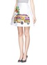 Front View - Click To Enlarge - STELLA JEAN - 'Lama' Caribbean print silk blend skirt