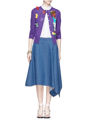 Figure View - Click To Enlarge - STELLA JEAN - 'Ramarro' embellished cotton cardigan