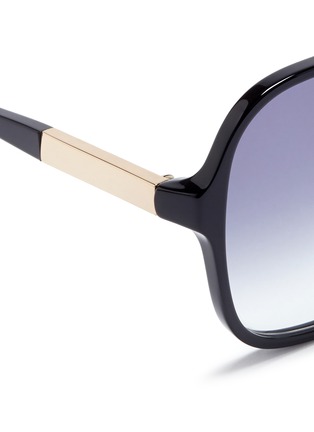 Detail View - Click To Enlarge - VICTORIA BECKHAM - 'Feminine' acetate oversize square sunglasses