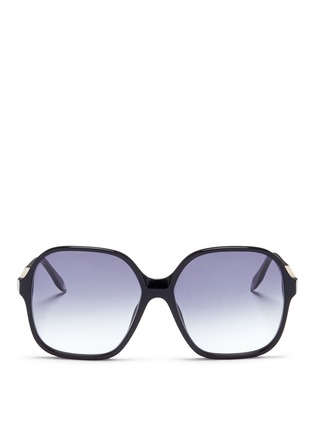 Main View - Click To Enlarge - VICTORIA BECKHAM - 'Feminine' acetate oversize square sunglasses