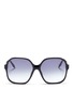 Main View - Click To Enlarge - VICTORIA BECKHAM - 'Feminine' acetate oversize square sunglasses