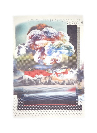 Main View - Click To Enlarge - FRANCO FERRARI - Mushroom cloud print silk-modal scarf