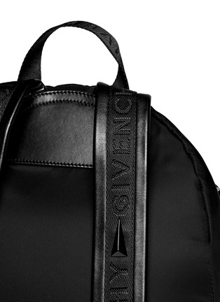Detail View - Click To Enlarge - GIVENCHY - Stud leather pocket nylon backpack