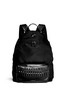 Main View - Click To Enlarge - GIVENCHY - Stud leather pocket nylon backpack