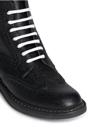 Detail View - Click To Enlarge - GIVENCHY - Full brogue leather Derby boots