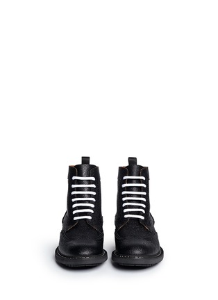 Figure View - Click To Enlarge - GIVENCHY - Full brogue leather Derby boots
