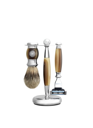 Main View - Click To Enlarge - GENTLEMEN'S TONIC - Mayfair Shaving Brush & Razor Set - Horn