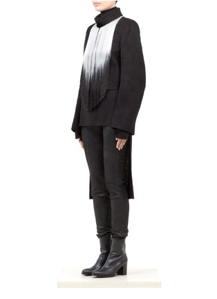 Figure View - Click To Enlarge - ANN DEMEULEMEESTER - Matte leather leggings