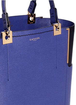 Detail View - Click To Enlarge - LANVIN - Partition two-tone leather tote