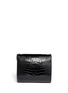 Back View - Click To Enlarge - GIVENCHY - 'Pandora Box' medium croc embossed leather bag