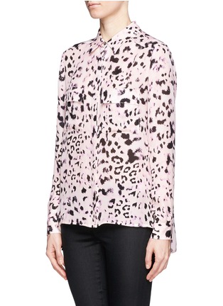 Front View - Click To Enlarge - WHISTLES - 'Lizzy' brushed fur print blouse