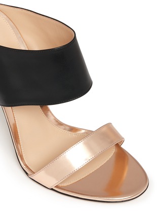 Detail View - Click To Enlarge - GIANVITO ROSSI - 'Diane' metallic leather mules
