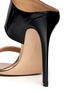 Detail View - Click To Enlarge - GIANVITO ROSSI - 'Diane' metallic leather mules