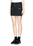 Front View - Click To Enlarge - ELIZABETH AND JAMES - 'Faye' exposed zip detail mini skirt