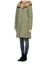 Front View - Click To Enlarge - MR & MRS ITALY - Raccoon fur trim parka