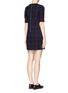 Back View - Click To Enlarge - ELIZABETH AND JAMES - 'Clairemont' diamond quilted plaid dress
