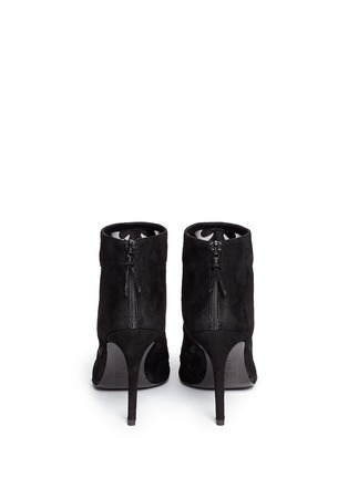 Back View - Click To Enlarge - STUART WEITZMAN - Cutaway' suede and mesh booties