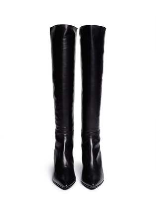 Figure View - Click To Enlarge - STUART WEITZMAN - 'Demi Mimi' elastic back leather boots