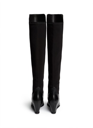 Back View - Click To Enlarge - STUART WEITZMAN - 'Semi' elastic back leather boots