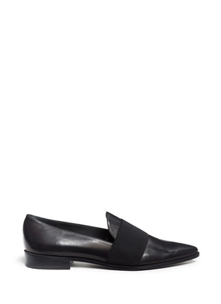 Main View - Click To Enlarge - STUART WEITZMAN - 'The Band' elastic band leather slip-ons