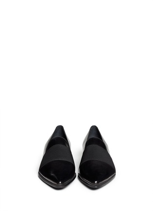 Figure View - Click To Enlarge - STUART WEITZMAN - 'The Band' elastic band leather slip-ons