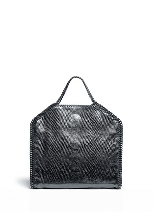 Back View - Click To Enlarge - STELLA MCCARTNEY - 'Falabella' alter python foldover chain tote
